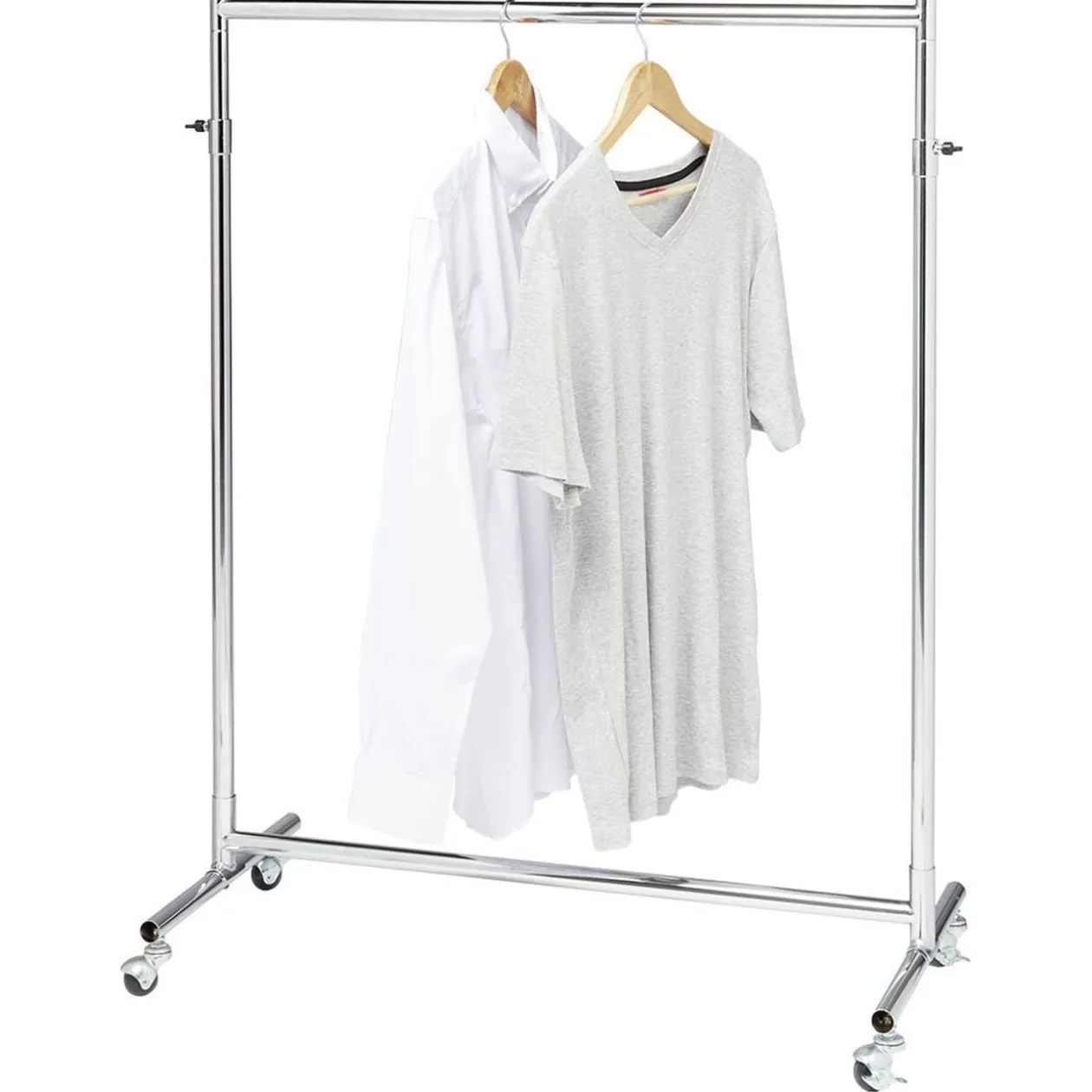 Portant charge lourde extensible acier chromé 88x42xH117.5à172cm