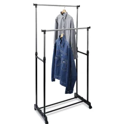 Portant double extensible en métal 80x42xH95à165cm < Gifi Clearance