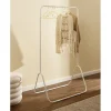 Portant vêtement simple blanc 80x47xH148cm < Gifi Outlet