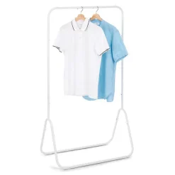 Portant vêtement simple blanc 80x47xH148cm < Gifi Outlet