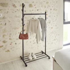 Portant vêtements simple acier et roulettes 3en1 < Gifi Online