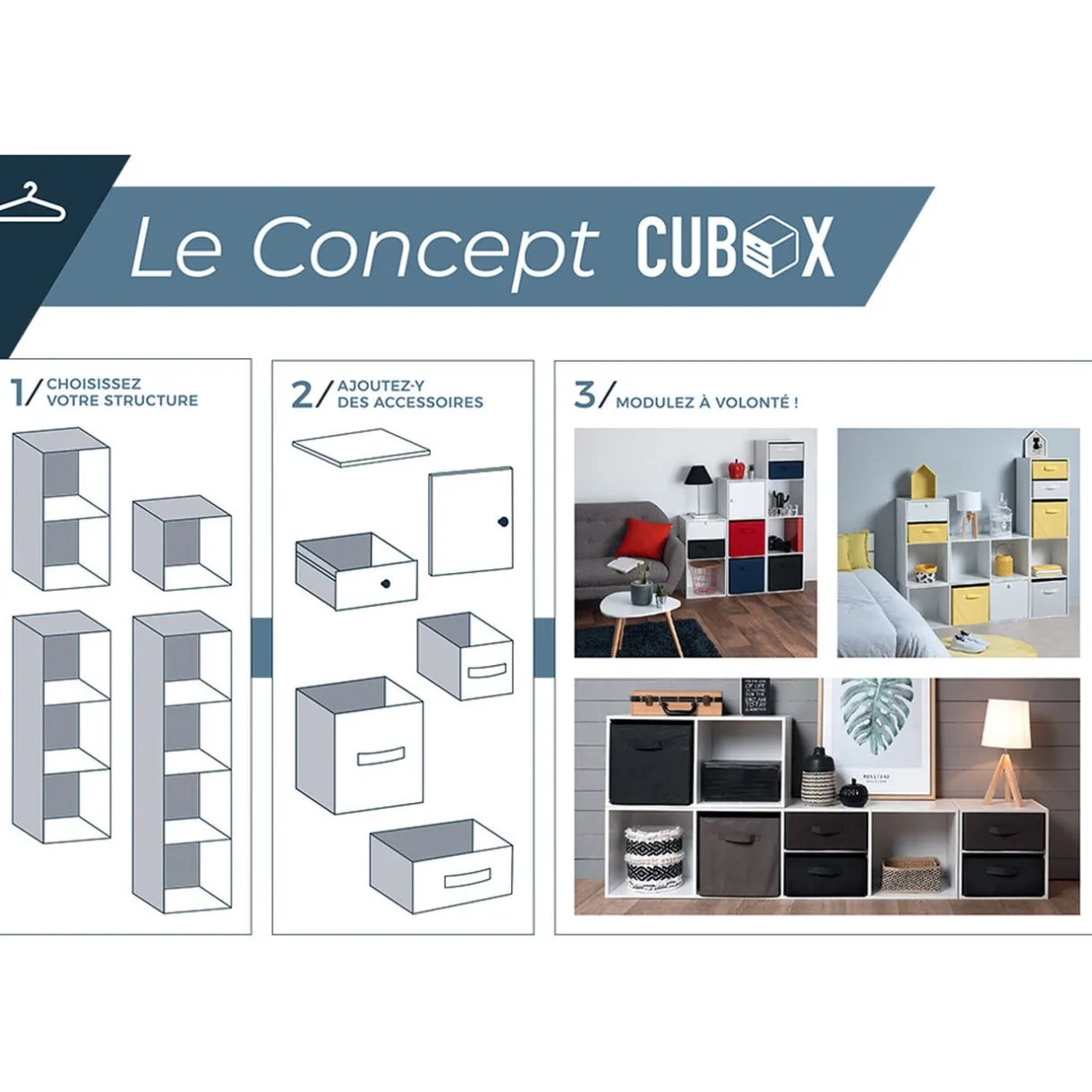 Porte Box Cube bois blanc < Gifi Discount
