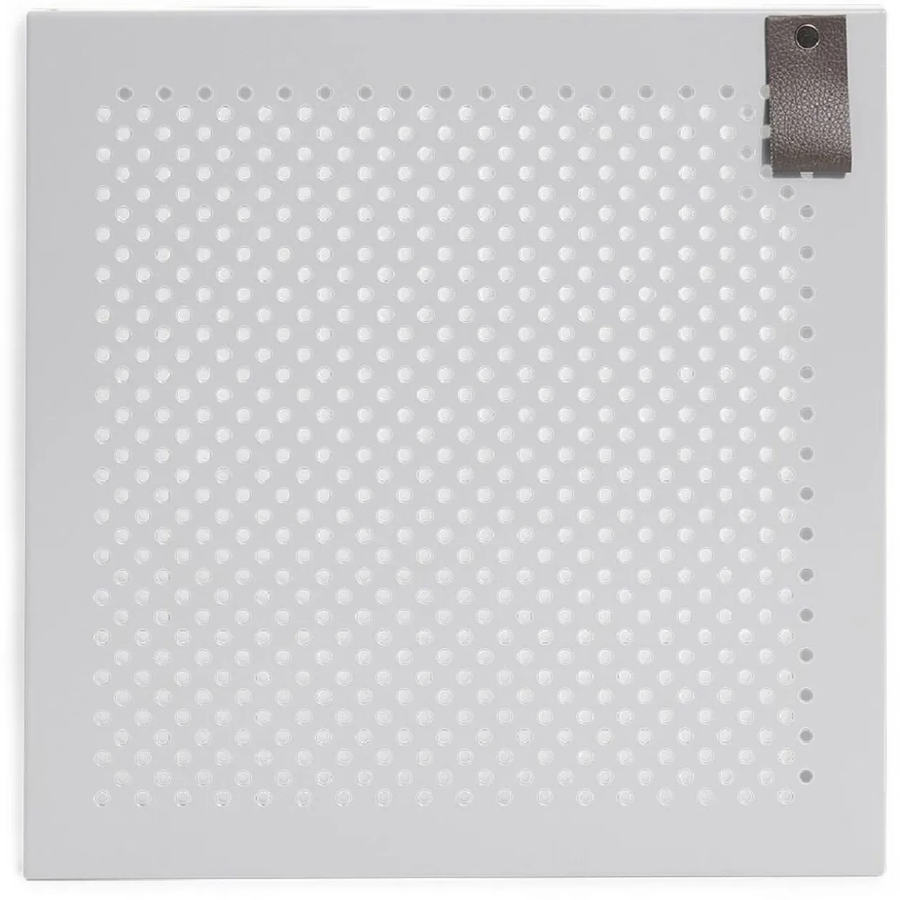 Porte Box Cube métal ajouré gris clair