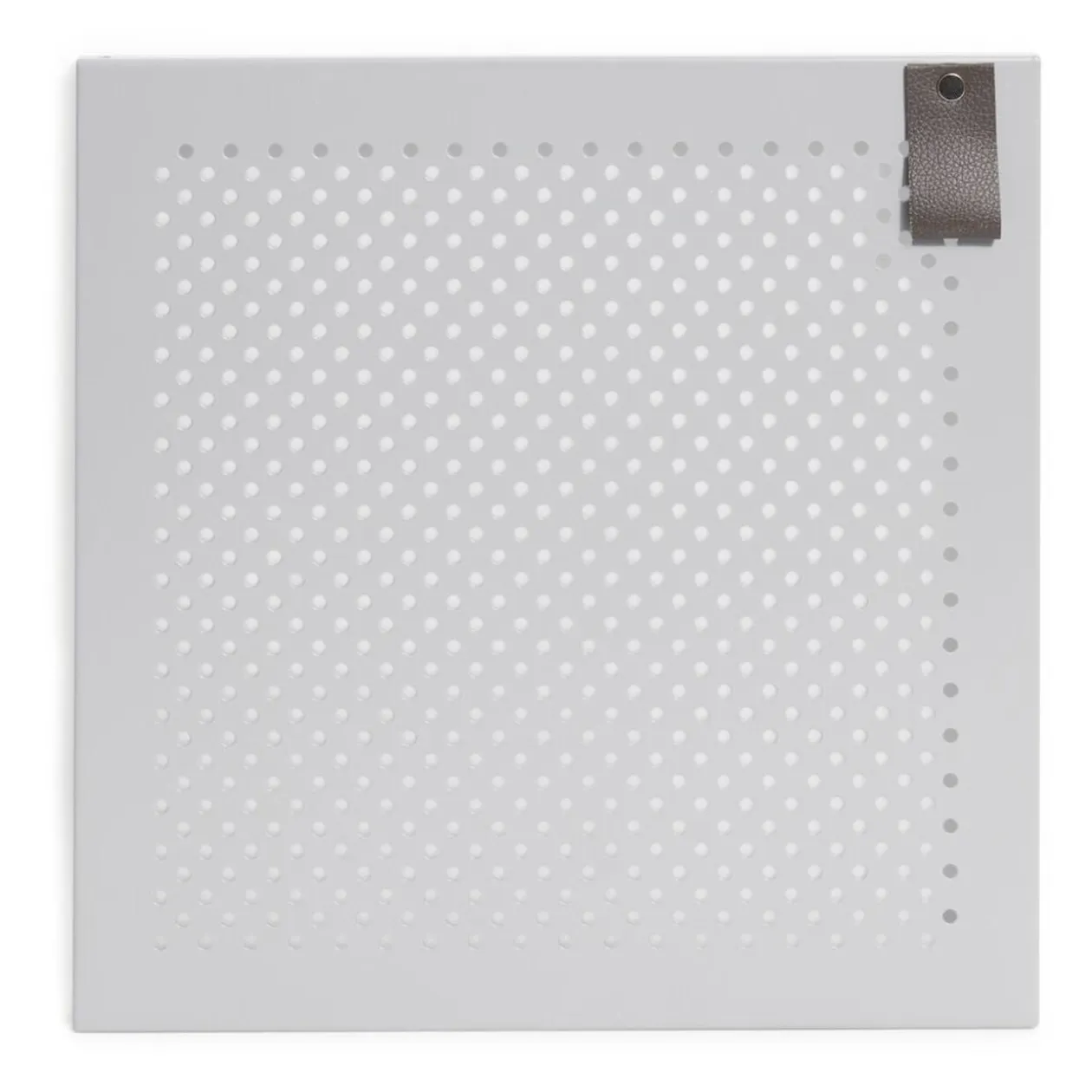 Porte Box Cube métal ajouré gris clair