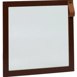 Porte Box Cube 32,2xH32,2x1,2cm bois marron et verre transparent < Gifi
