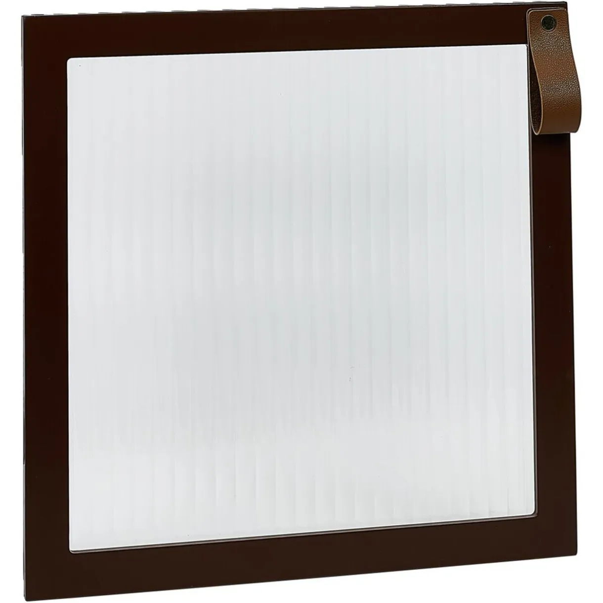 Porte Box Cube 32,2xH32,2x1,2cm bois marron et verre transparent < Gifi