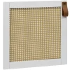 Porte Box Cube 32,2x32,2x1,2cm quadrillage rotin et bois blanc