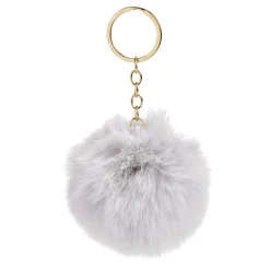 Porte-clé avec pompon doux et métal Ø8cm (3 modèles) < Gifi Online