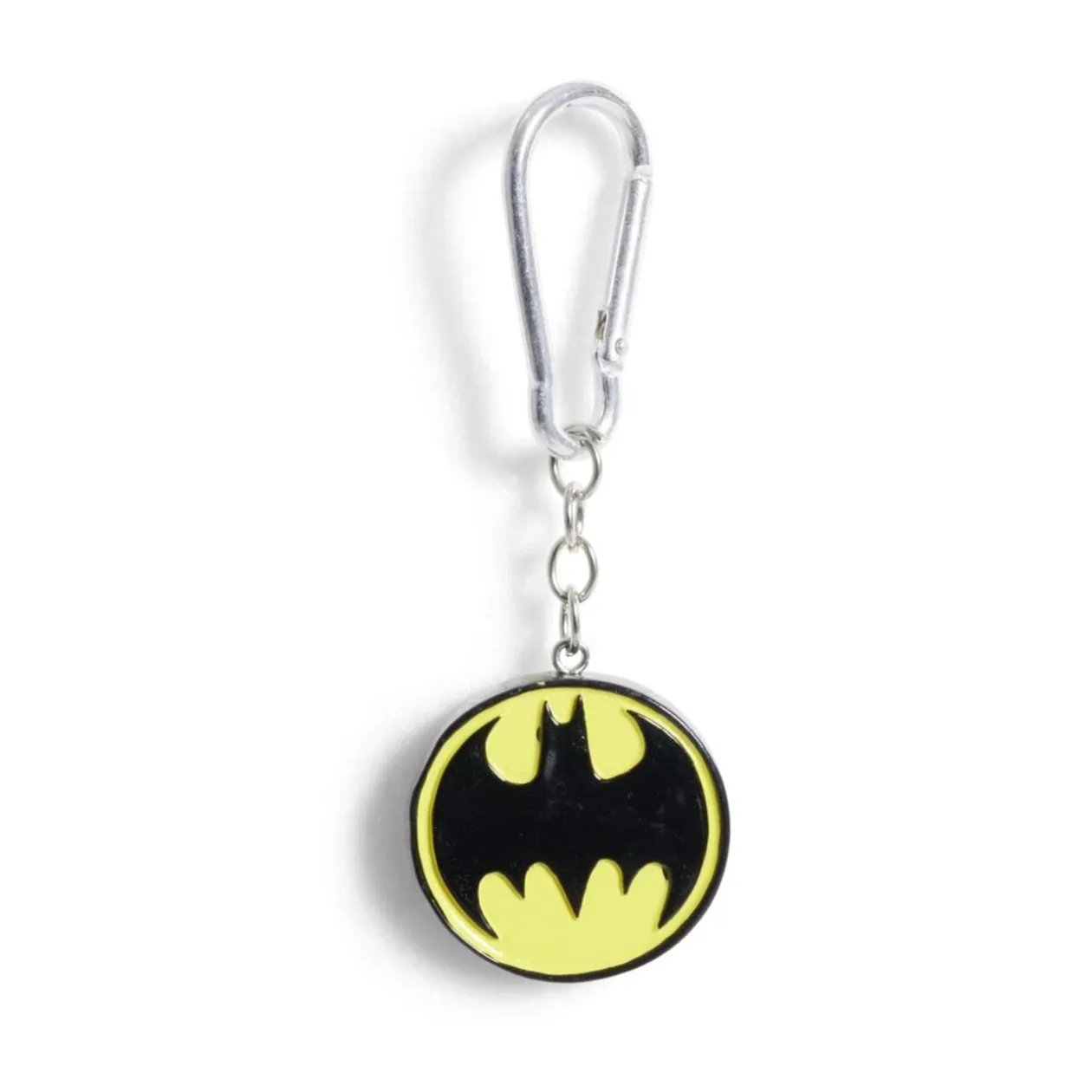 Porte-clé Batman caoutchouc noir et jaune Ø3,5cm