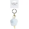 Porte clé cornet de glace et boule pompon - 3 coloris