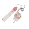 Porte-clé enfant forme sucette bonbon kawaii plastique 7x4xH11cm (3 modèles) < Gifi Discount