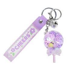 Porte-clé enfant forme sucette bonbon kawaii plastique 7x4xH11cm (3 modèles) < Gifi Discount