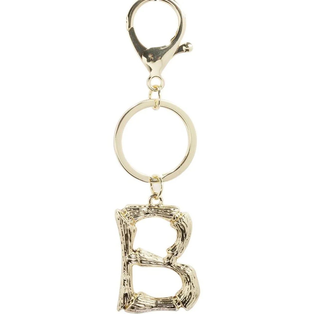 Porte clé lettre alphabet dorée