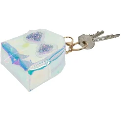 Porte-clé mini sac plastique holographique - 3 modèles