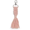 Porte clé pompon macramé avec mousqueton - 3 coloris