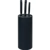 Porte couteaux plastique noir Ø11xH22,5cm