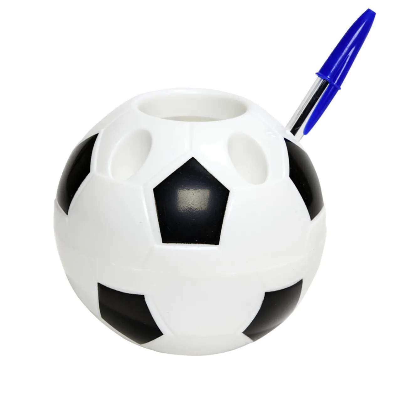 Porte crayon football forme ballon Ø10,5xH9,5cm