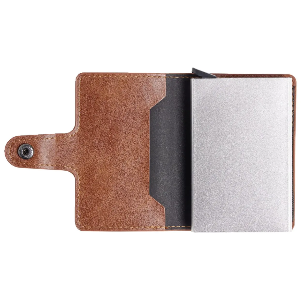 Portefeuille noir polyuréthane avec boitier RFID