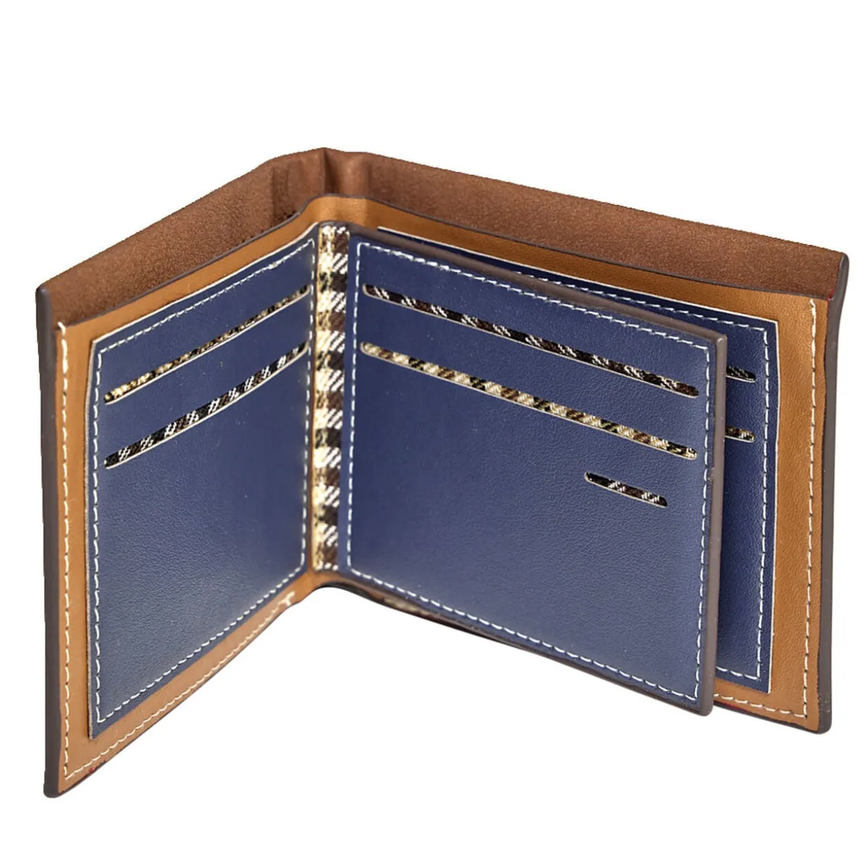 Portefeuille simili 9x11,5cm - 2 modèles marron ou noir