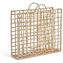 Porte-magazine effet osier L39X10 cm