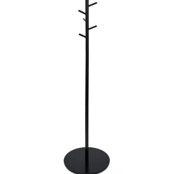 Porte manteau bois noir 5 crochets 50xH170cm