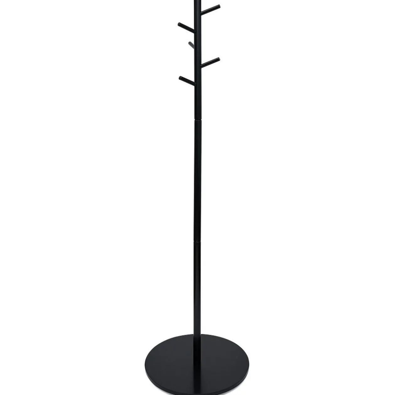 Porte manteau bois noir 5 crochets 50xH170cm