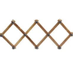 Porte manteau mural accordéon extensible en bois L32cm < Gifi Online