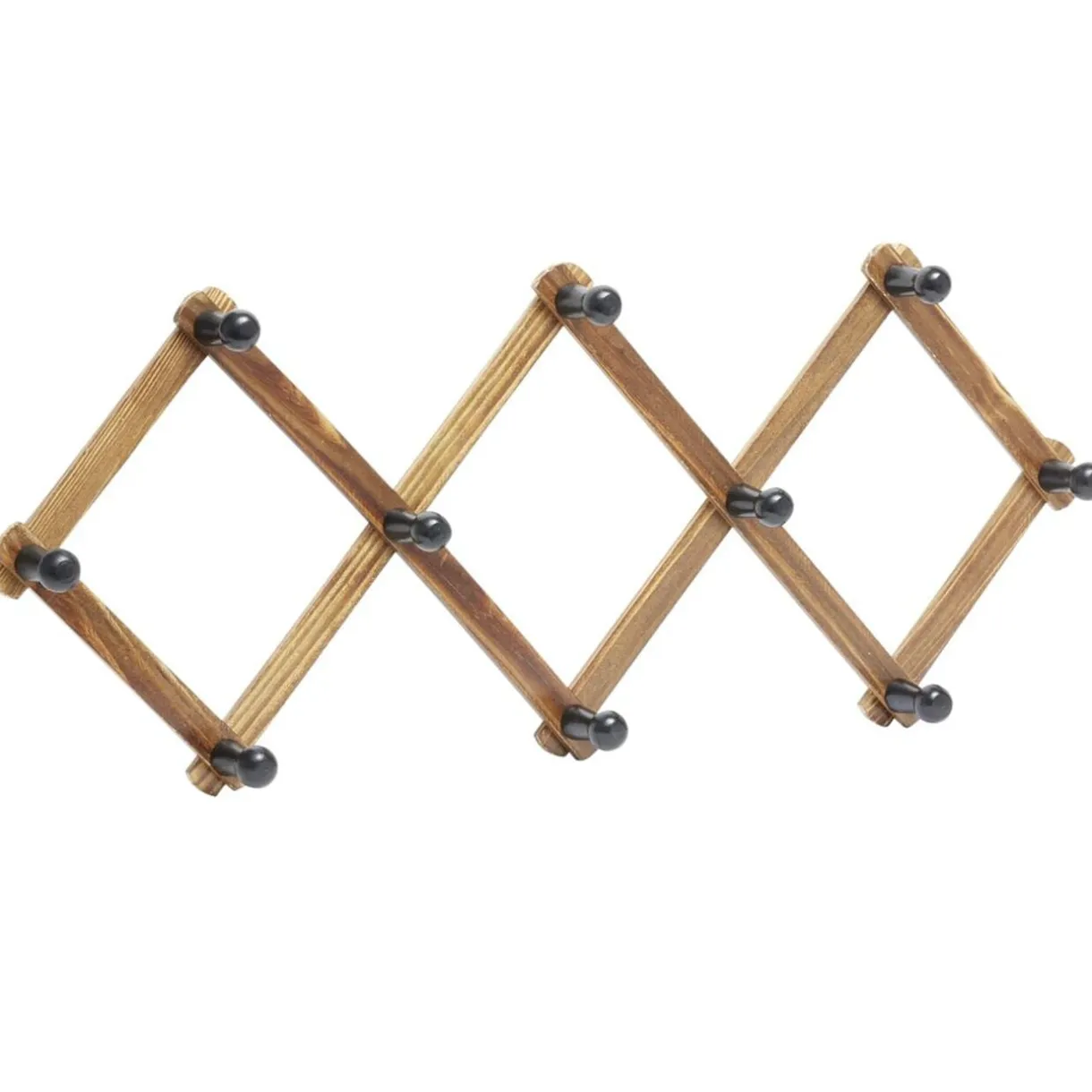 Porte manteau mural accordéon extensible en bois L32cm < Gifi Online