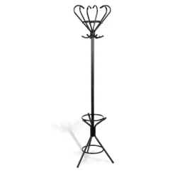 Porte manteau à poser métal noir rétro Ø27xH184cm