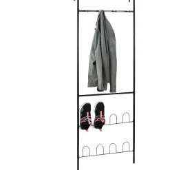 Porte-manteaux range chaussures de porte noir
