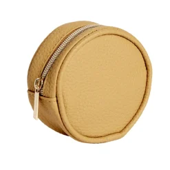 Porte-monnaie rond simili uni Ø9cm (6 modèles)