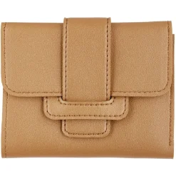 Porte-monnaie simili marron uni