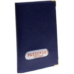 Porte passeport extérieur croute de cuir