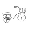 Porte plante en métal noir forme vélo tricycle 44x20xH28cm