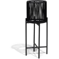 Porte-plante filaire sur pieds Urban métal et plastique noir Ø27xH70cm