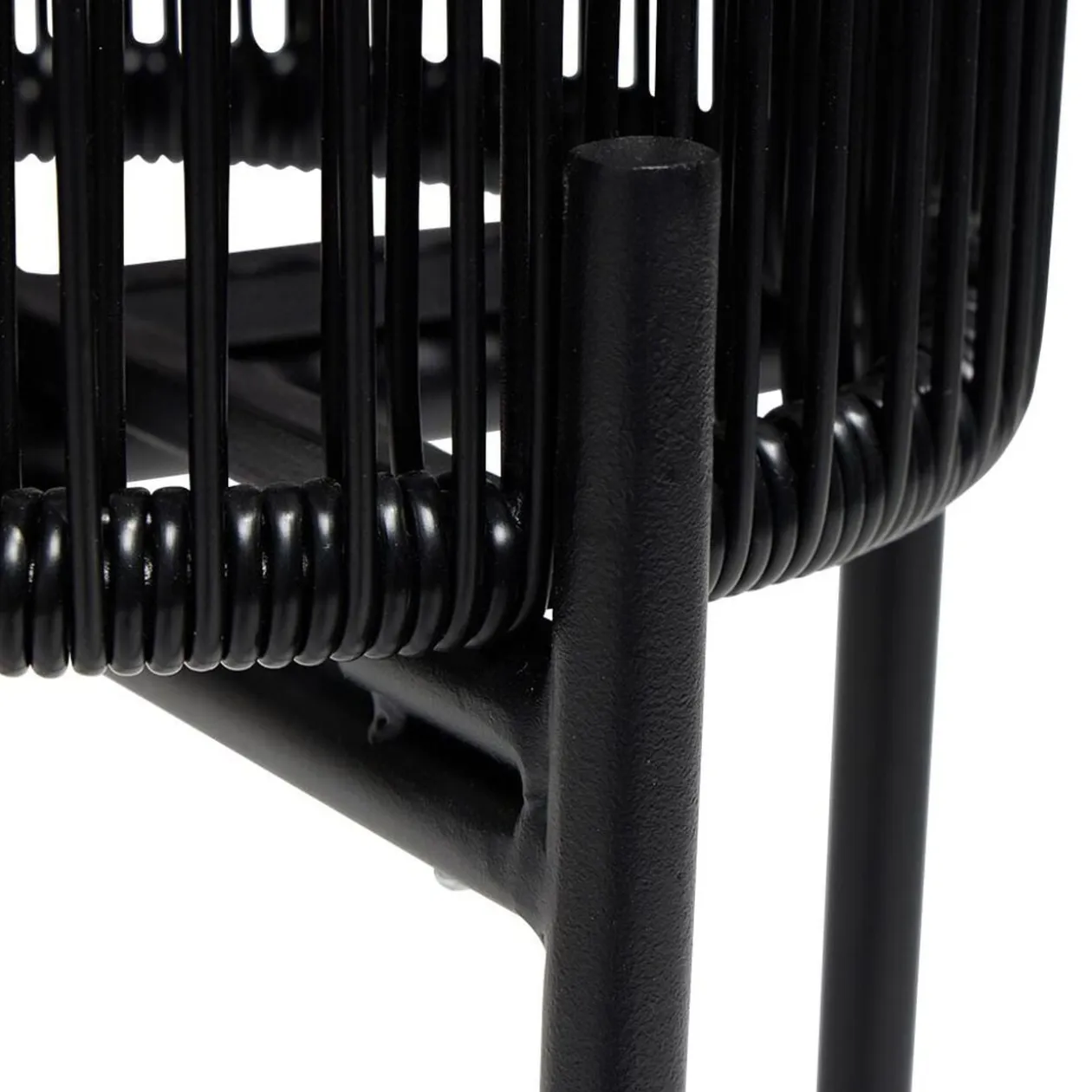 Porte-plante filaire sur pieds Urban métal et plastique noir Ø27xH70cm