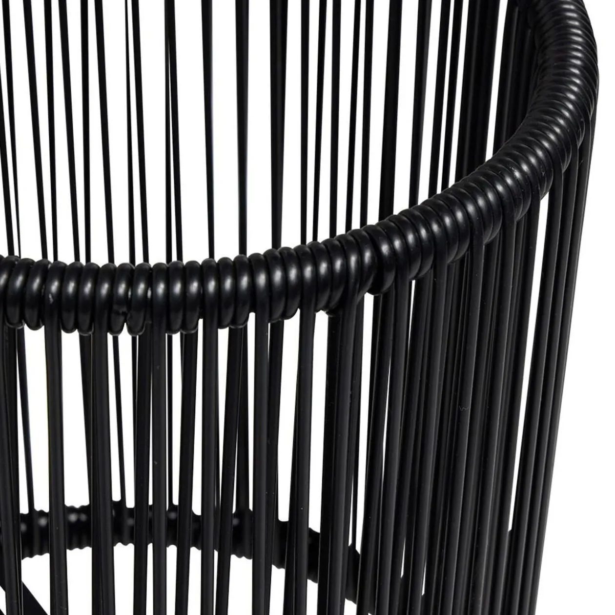 Porte-plante filaire sur pieds Urban métal et plastique noir Ø27xH70cm