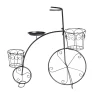 Porte plante forme vélo style rétro en métal noir 70xH71x23cm