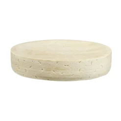 Porte savon effet pierre polyrésine beige 13,6x10,5xH2,7cm
