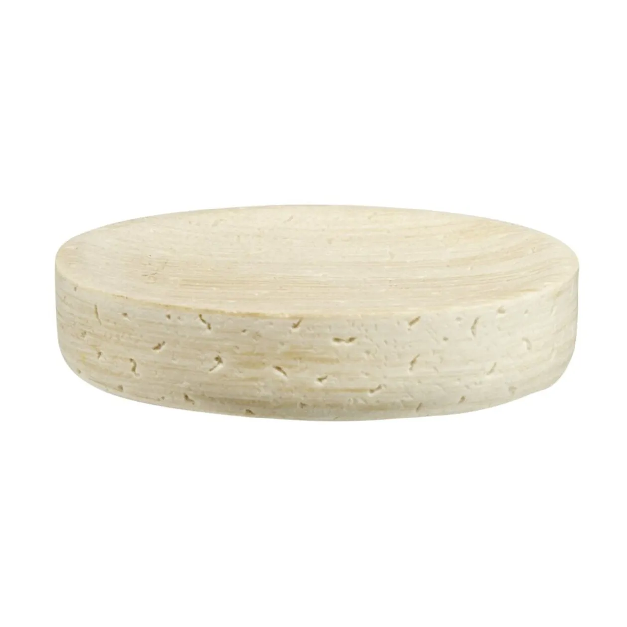 Porte savon effet pierre polyrésine beige 13,6x10,5xH2,7cm