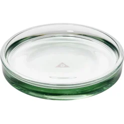Porte-savon en verre transparent vert Ø8xH1,8cm < Gifi Outlet