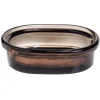 Porte-savon en verre transparent ambre brun 13,3x9,8xH3,8cm < Gifi Hot