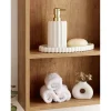 Porte-savon façon cannelé grès blanc 13x9,5xH2,5cm < Gifi Clearance