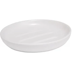 Porte-savon rond céramique blanc Ø10xH2cm