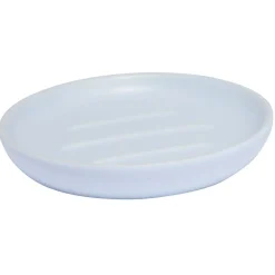 Porte-savon rond céramique bleu Ø10xH2cm