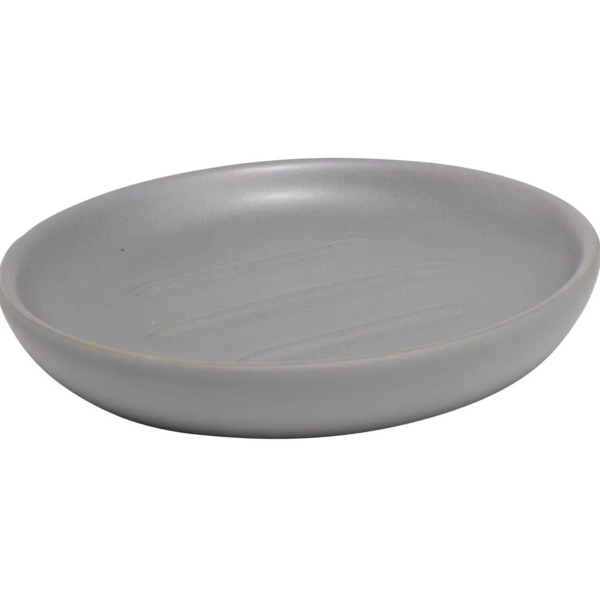 Porte-savon rond céramique gris Ø10xH2cm < Gifi New