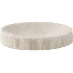 Porte-savon rond plastique beige effet texturé Ø11xH2,5cm