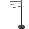 Porte serviette 3 bras métal noir Ø34xH85,5cm