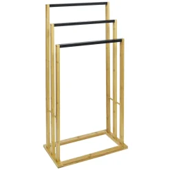 Porte serviette 3 niveaux bambou marron < Gifi Clearance