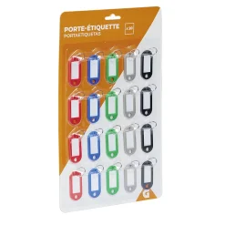 Porte-étiquette 5 couleurs x20